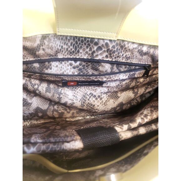 Wilson’s Yellow Genuine Leather Tote Bag Size Large - Picture 11 of 11